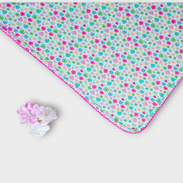 SINGLE LAYER BLANKET WITH SOFT TRIMING AT THE EDGES | IMPATIENS PINK
