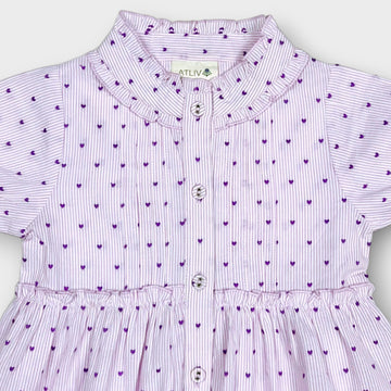 Vintage Pintuck Dress | Lilac