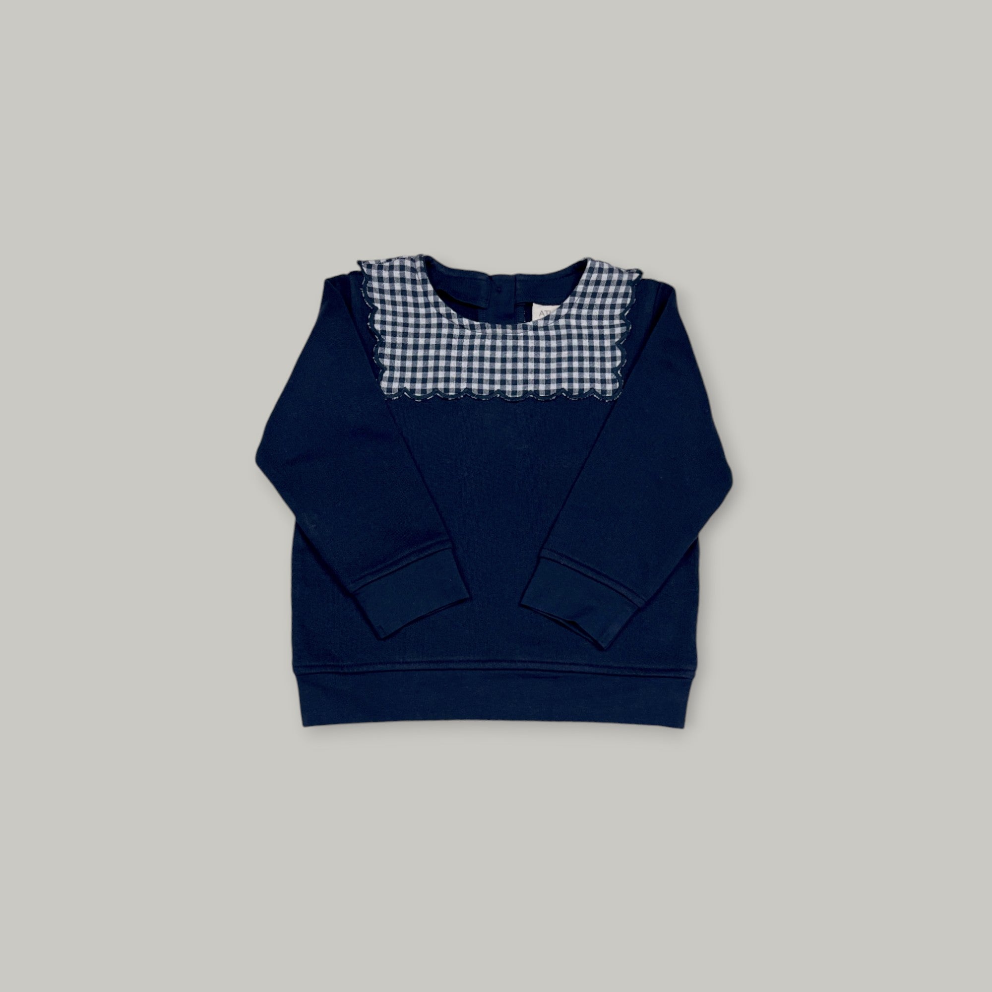 Gingham Sweat | Navy