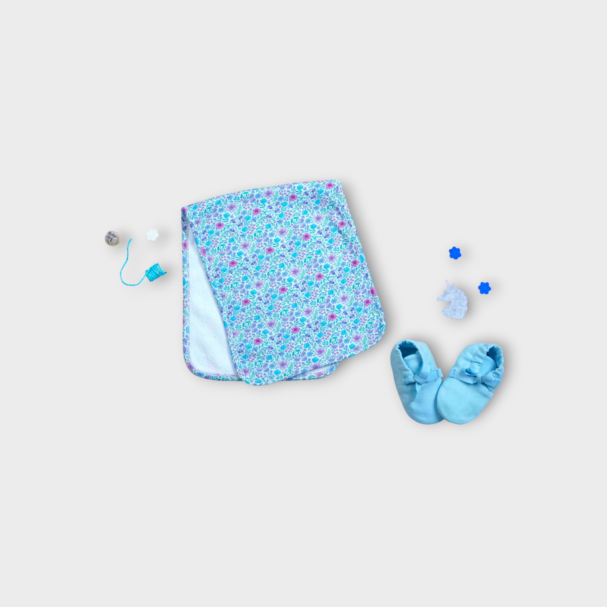 Burp Cloth | Ditsy Blue