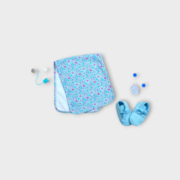 Burp Cloth | Ditsy Blue | Organic🍃